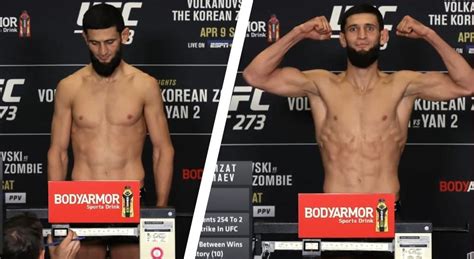 Ufc Weigh In Results Khamzat Chimaev Makes Weight For Burns Fight Hot Sex Picture