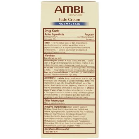 Ambi Fade Cream For Fades Dark Spots For Even Natural Skin Tone 2 Oz