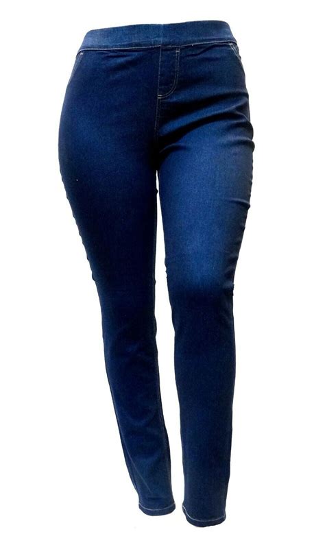 Sexy Diva Womens Plus Size Denim Jeans Elastic Waist Pull On Stretch