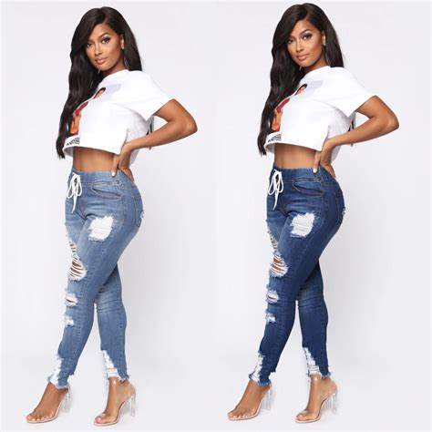 Ripped High Rise Jeans Cjdropshipping