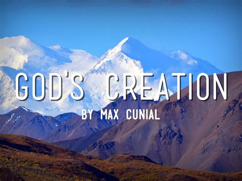 Gods Creation By M C