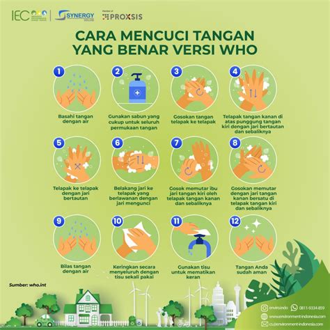 Cara Mencuci Tangan Yang Benar Versi Who Indonesia Environment