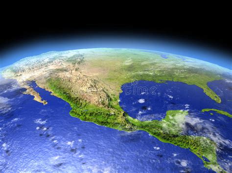 Mexico From Space Stock Illustration Illustration Of Gulf 94353797