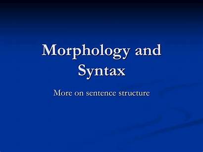 Morphology Syntax Ppt Powerpoint Presentation