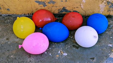Pop Colorful Water Balloons Popping Balloons Slow Motion Youtube