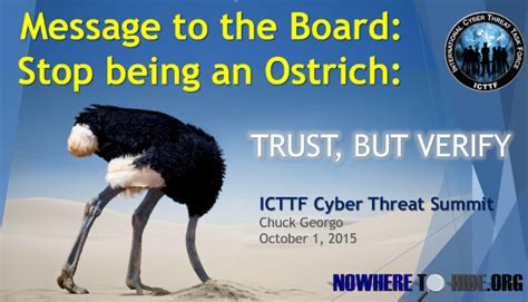 Cyber Threat Summit 2015 Presentation Message To The Board Stop