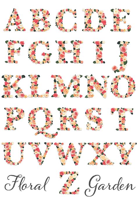 A Alphabet Flower Images Beautiful Floral Alphabet With Flowers