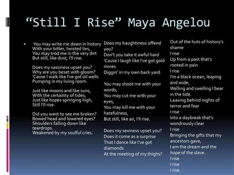 Ppt Maya Angelou Powerpoint Presentation Free Download Id2125956