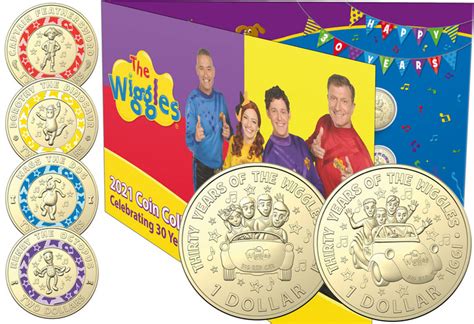2021 30 Years Of The Wiggles Six Coin Collection Folder