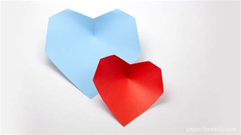 Super Easy Origami Heart Instructions Paper Kawaii Easy Origami