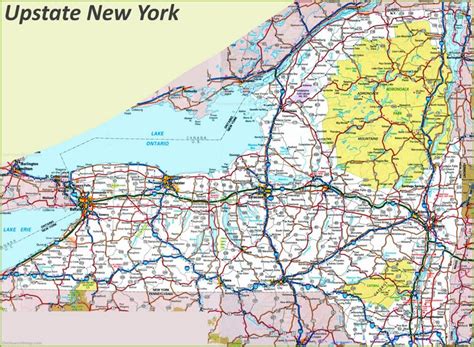 1980 Road Map Of New York State Map