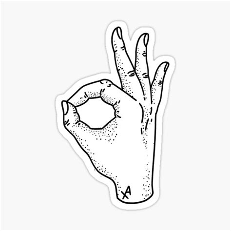 Ok Hand Sign Stickers Redbubble