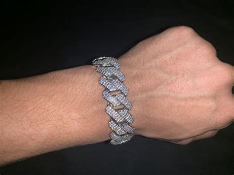 19mm Iced Out Prong Bracelet In White Gold Jewlz Express