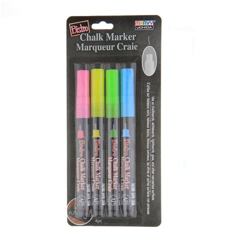 Marvy Uchida Bistro Chalk Markers Extra Fine Tip Fluorescent Colors