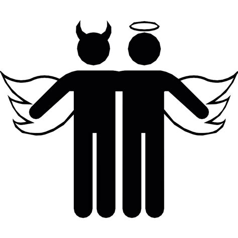 Angel And Demon Vector Svg Icon Svg Repo