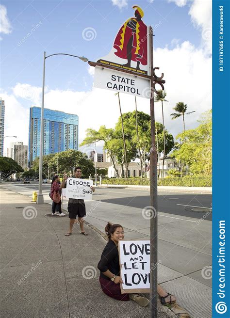 Marriage Equality Rally At The Hawaii State Capital Editorial Image Image Of November Effect