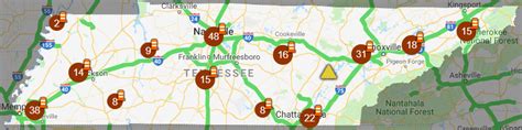 Tennessee Road Conditions Map Get Latest Map Update