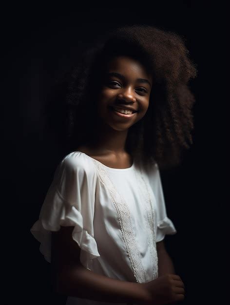 premium photo portrait of afro beauty pretty woman