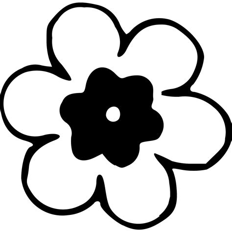 Flower Clipart Black And White Best Flower Site