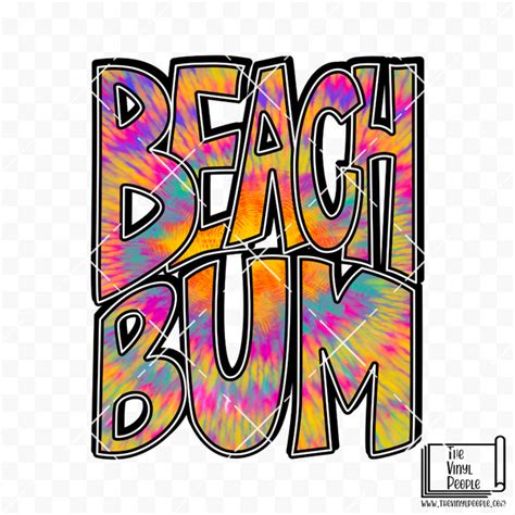 Beach Bum Tie Dye Vinyl Decal Thevinylpeople