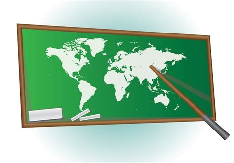 Premium Vector World Map On Chalkboard