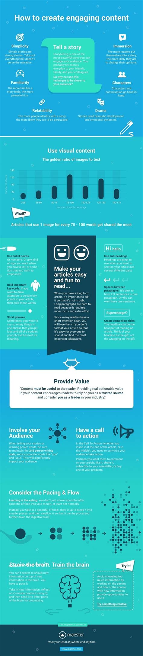 How To Create Engaging Content Infographic E Learning Infographics