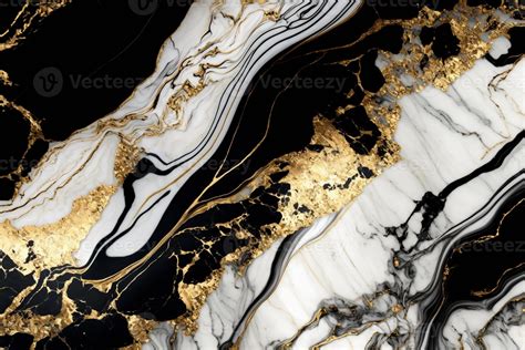 Luxury Marble Texture Background White Black Gold Natural Stone Color