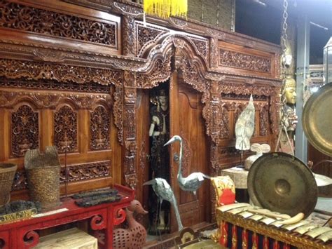 Javanese Beautiful Hand Carved Wall Door Teak Wall Asian Art Imports