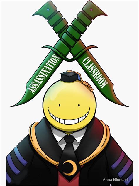 assassination classroom koro sensei and knifes sticker for sale by shindouart redbubble