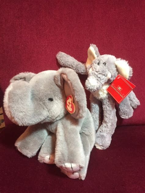 Soft Plush Toy Elephants Ty Elephant Beanie Toys Keel Etsy