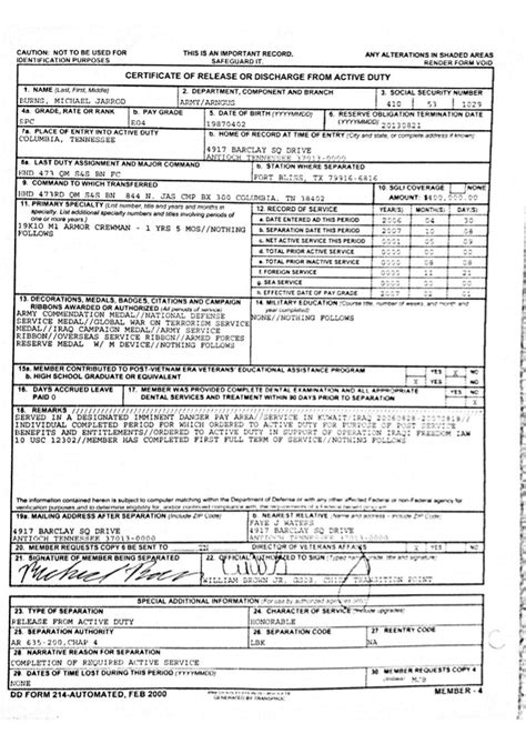 Dd214 1st Enlistment