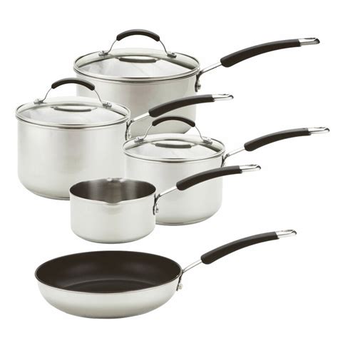 Meyer 5 Piece Stainless Steel Non Stick Pots And Pans Set And Reviews