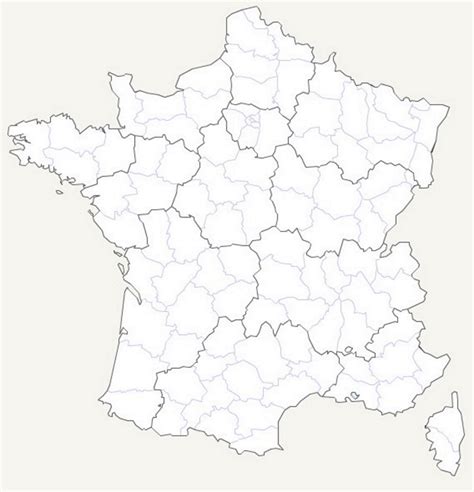 Carte de la france vierge avec les villes. Carte de France vierge » Vacances - Guide Voyage