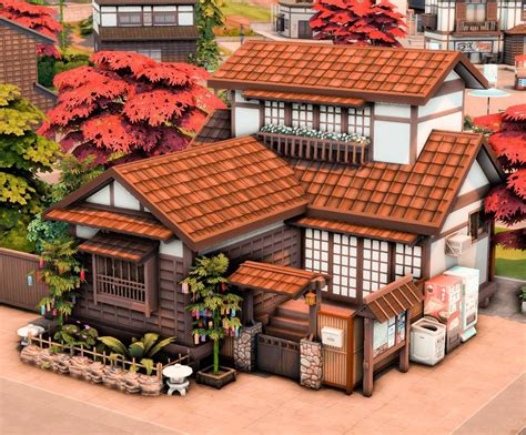 Japanese Inspired Tiny House The Sims 4 Sims 4 Houses Sims 4 House