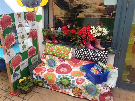 Reading Area Outdoors Reception Eyfs Outdoor Play Reading Area Backyard