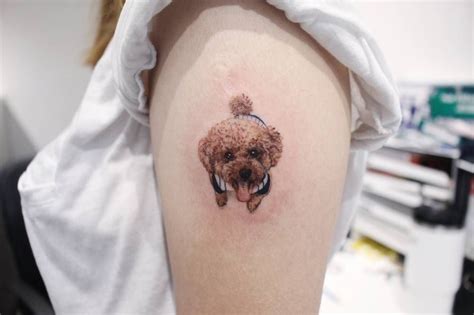The 14 Best Poodle Dog Tattoo Ideas Petpress Yorkie Poodle Tea Cup