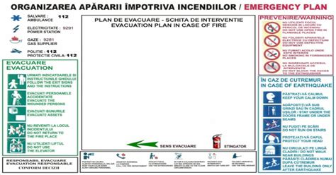 Plan De Evacuare In Caz De Incendiu Gata De Tiparitpdf Pdf Document