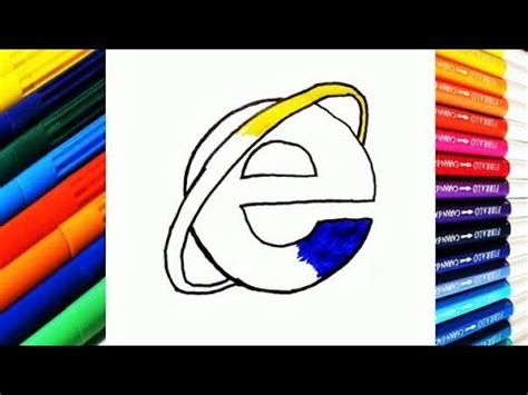 Dibuja Y Colorea El Logo De Internet Explorer Draw And Color Internet Explorer Logo Easy