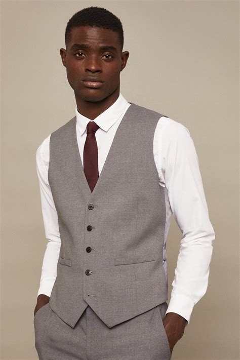 Tailored Fit Light Grey Essential Three Piece Suit