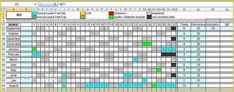Annual Leave Planner Excel Template Excel Templates Excel Templates