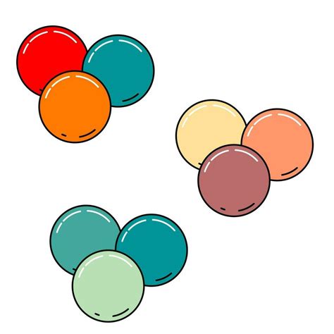 Set Of Chewing Gum Balls Vector Illustrator Vibrant Colors Pastel