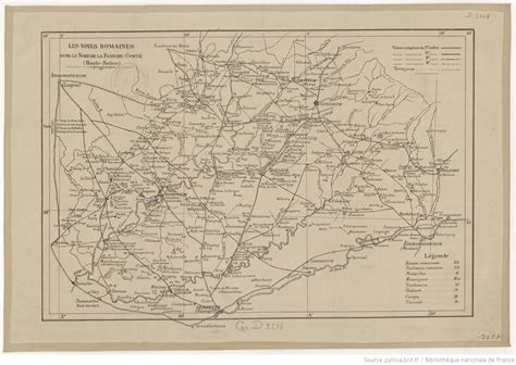 Carte Des Voies Romaines En France - Les voies romaines dans le Nord de la Franche-Comté (Haute-Saône)