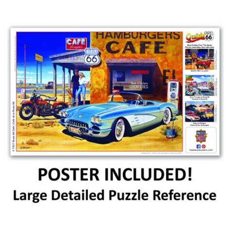 Masterpieces Cruisin Route 66 Café Jigsaw Puzzle 1000 Pc Foods Co