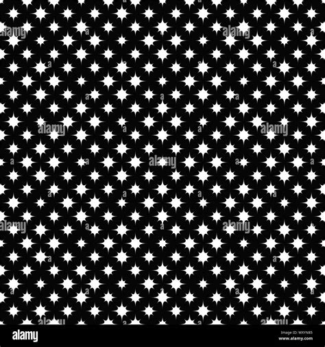 Geometrical Seamless Star Pattern Background Design Abstract Black