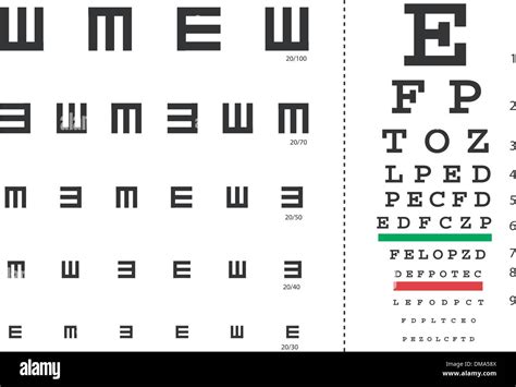 Vector Snellen Eye Test Chart Stock Vector Image Art Alamy