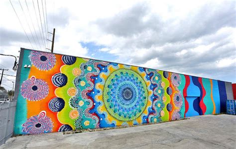 B Brightly Colored Murals Mesmerize With Their Hypnotic Abstract