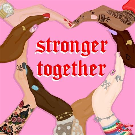 Stronger Together Diversity Art Print Illustration And Motivational