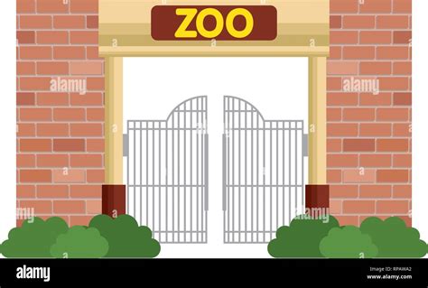 Entrance Facade Of Zoo Vector Illustration Design Stock Vector Image