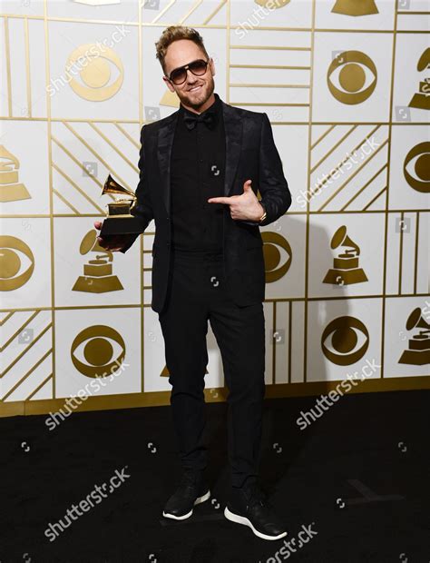 Tobymac Holds His Award Best Contemporary Editorial Stock Photo Stock