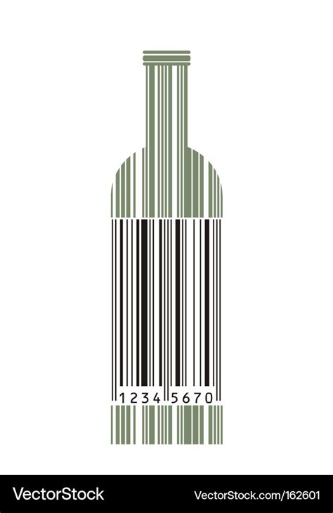 Wine Bottle And Barcode Royalty Free Vector Image